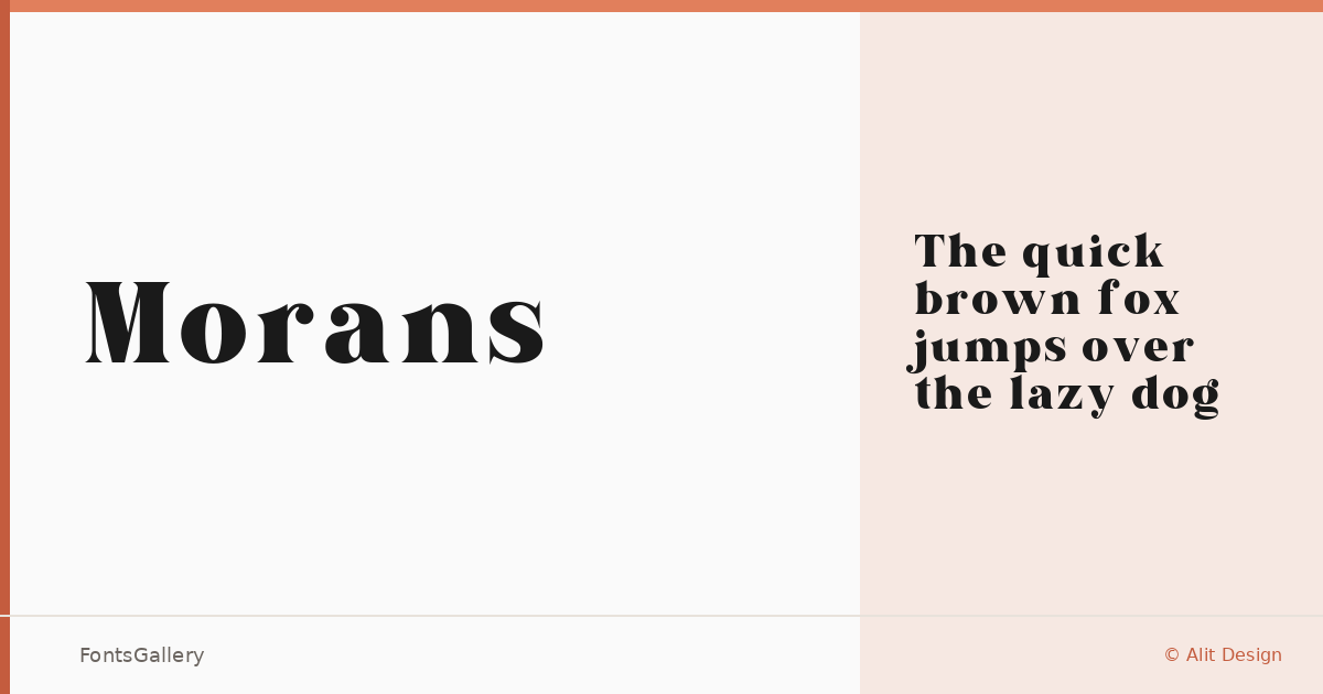 Morans font family banner