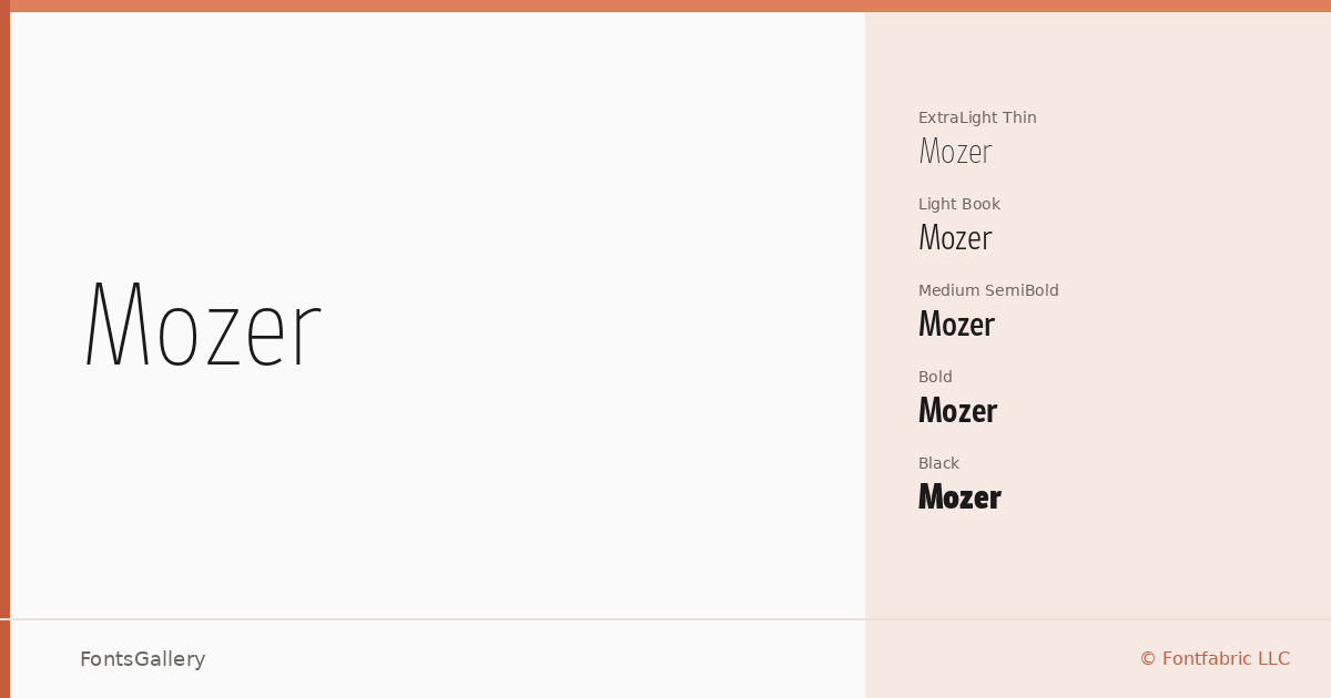 Mozer font family banner