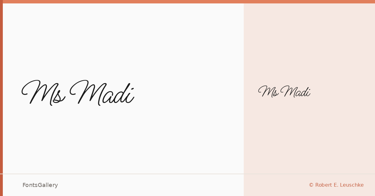Ms Madi font family banner