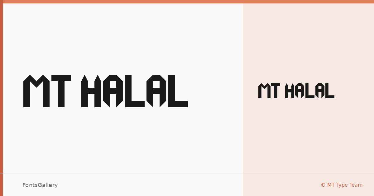 MT HALAL font family banner