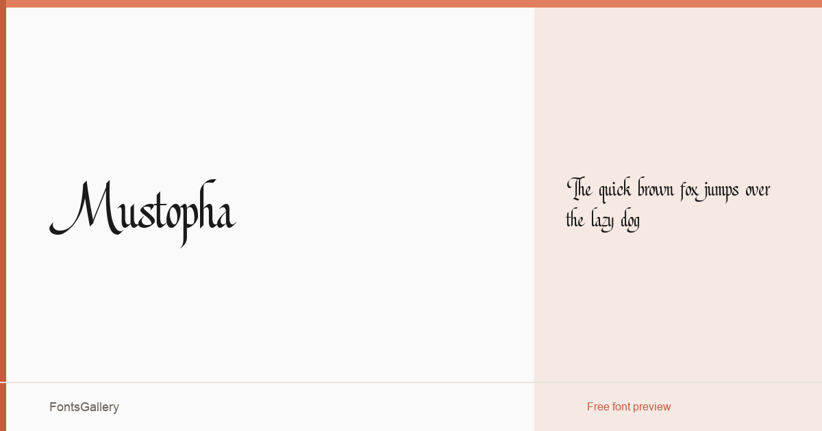 Mustopha font family banner