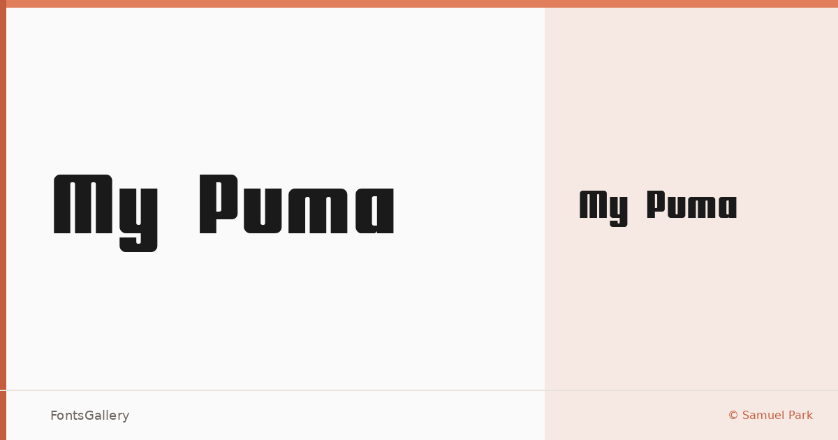 My Puma font family banner