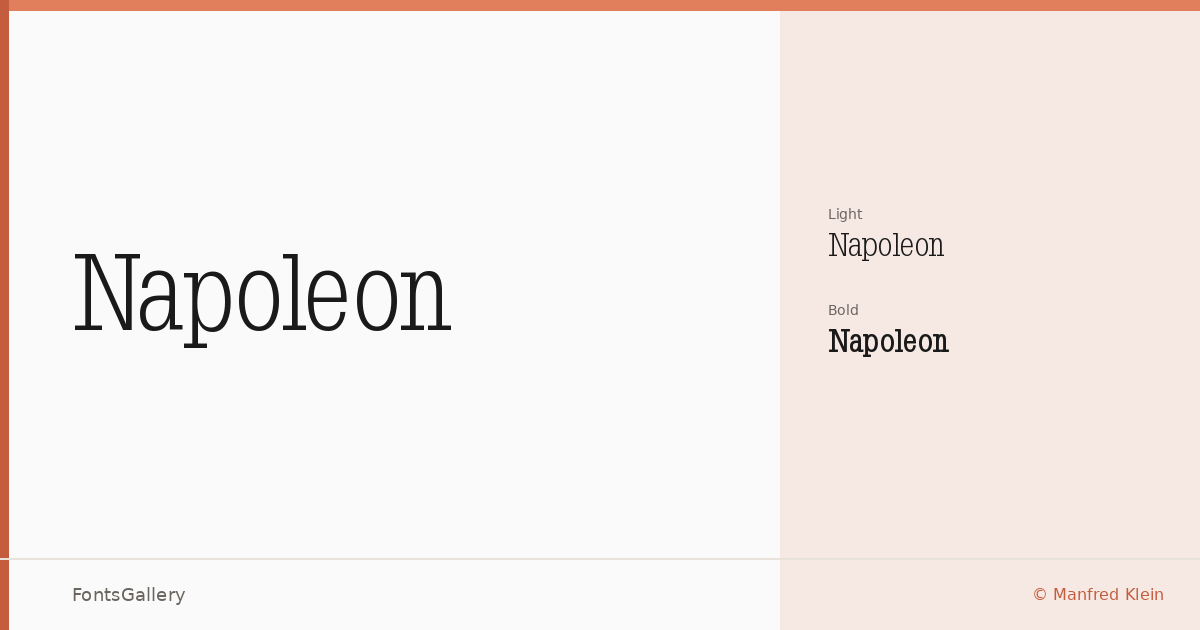 Napoleon font family banner