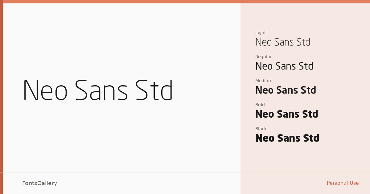 Neo Sans Std font family banner
