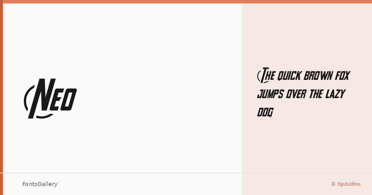 Neo font family banner