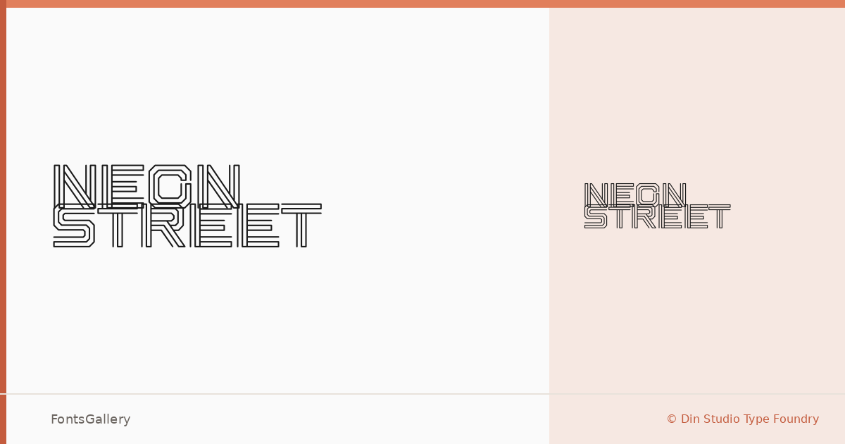 Neon Street font family banner