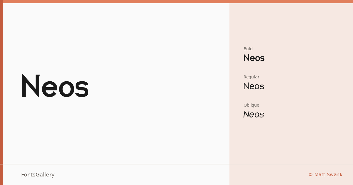 Neos font family banner