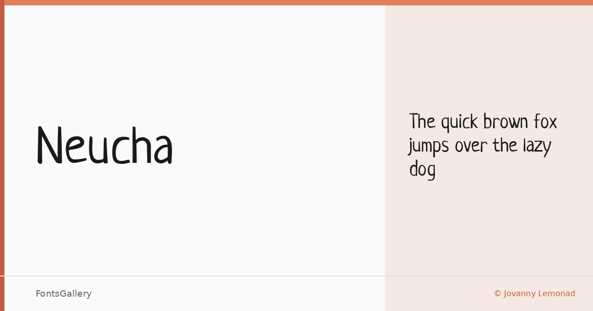 Neucha font family banner