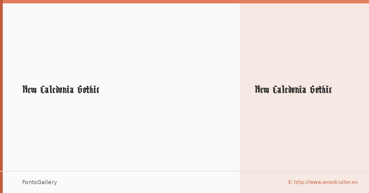 New Caledonia Gothic font family banner