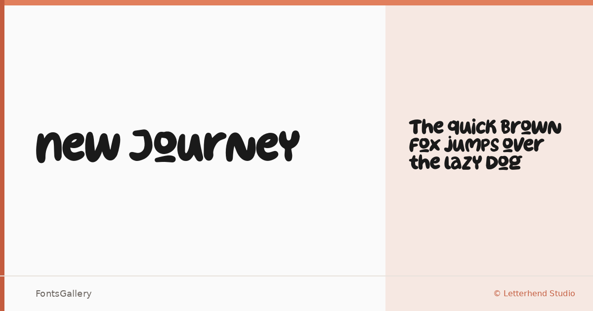 New Journey font family banner