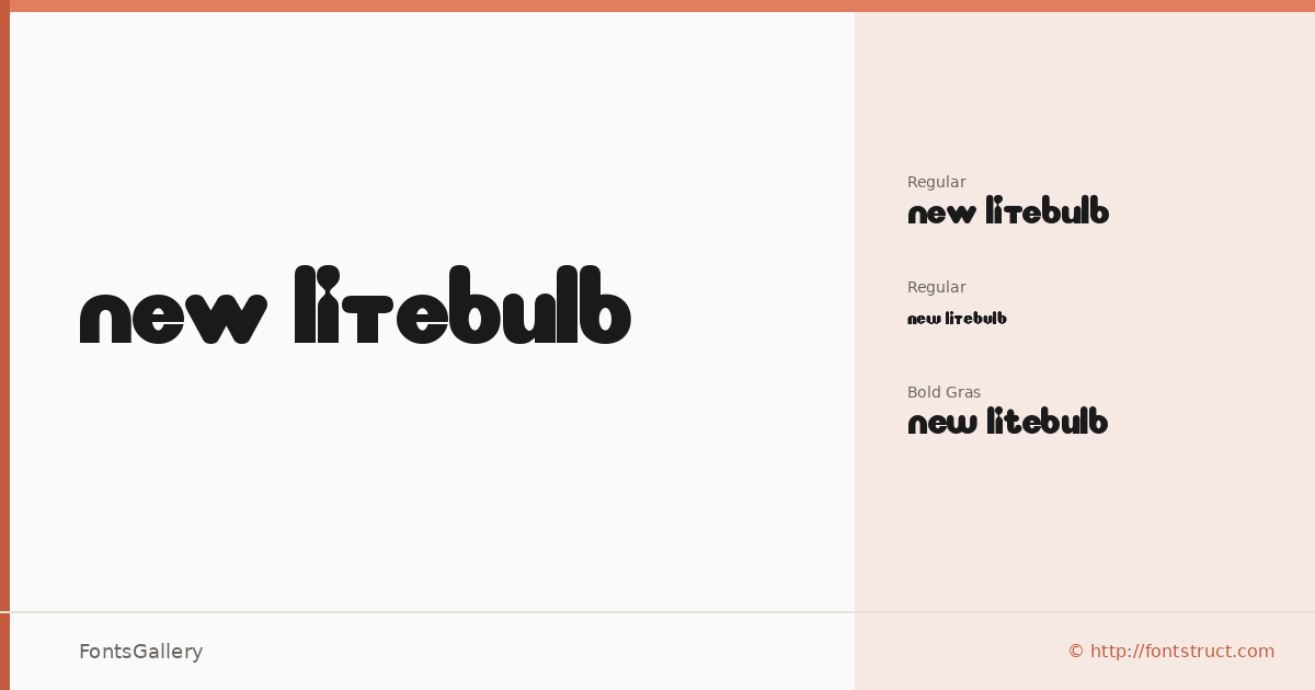New LiteBulb font family banner