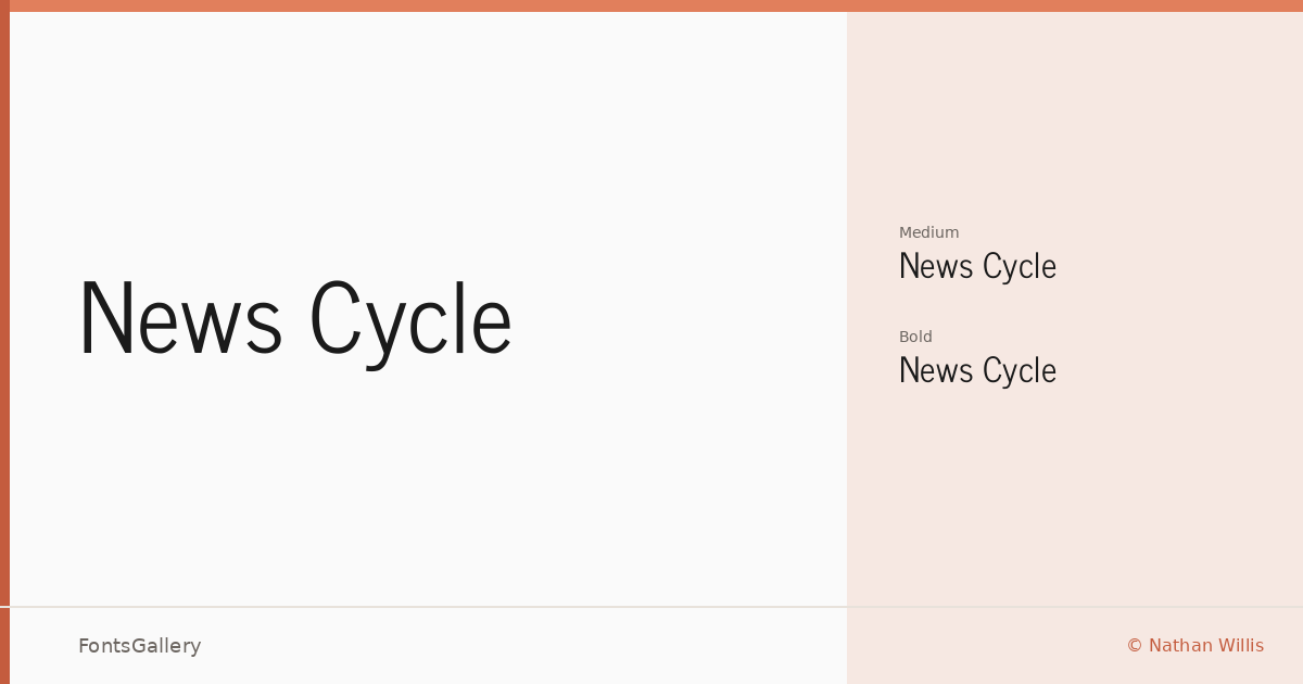 News Cycle font family banner