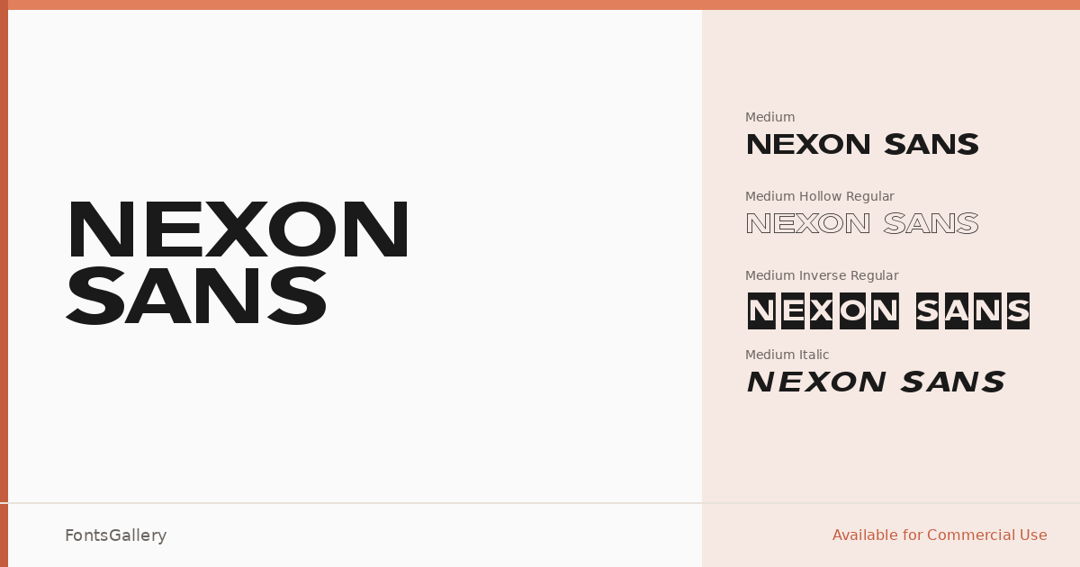 NEXON SANS font family banner