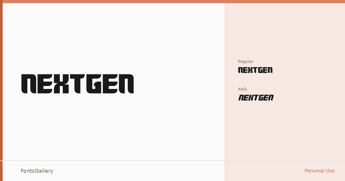 Nextgen font family banner