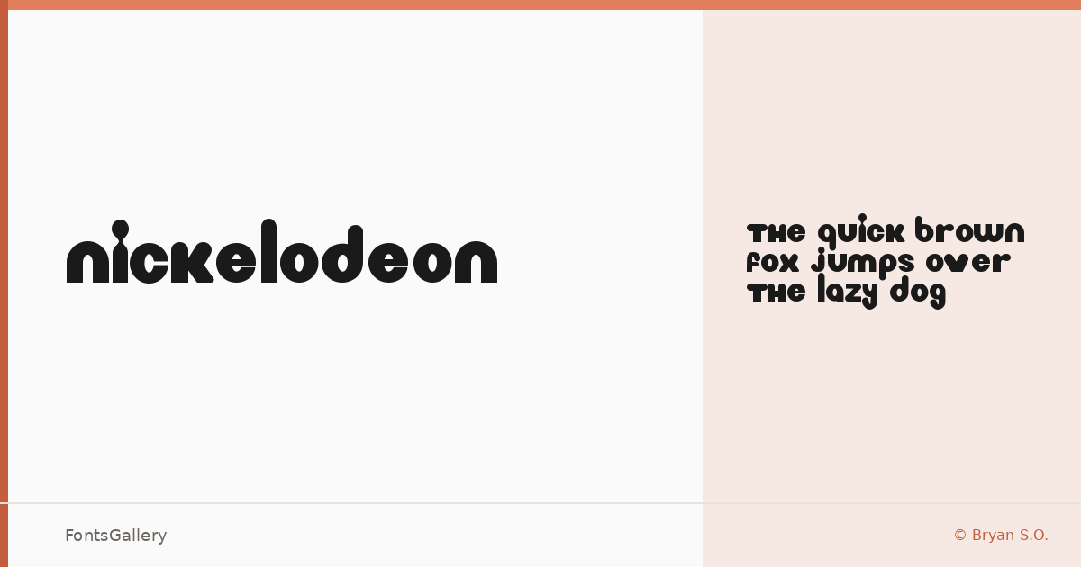 Nickelodeon font family banner