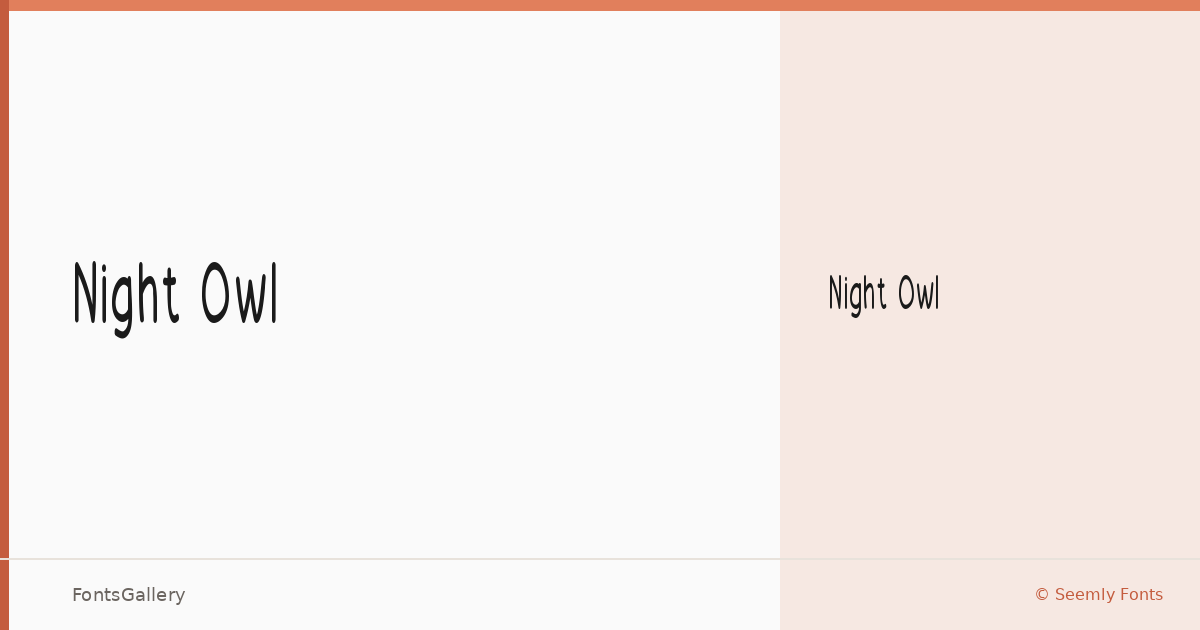 Night Owl font family banner
