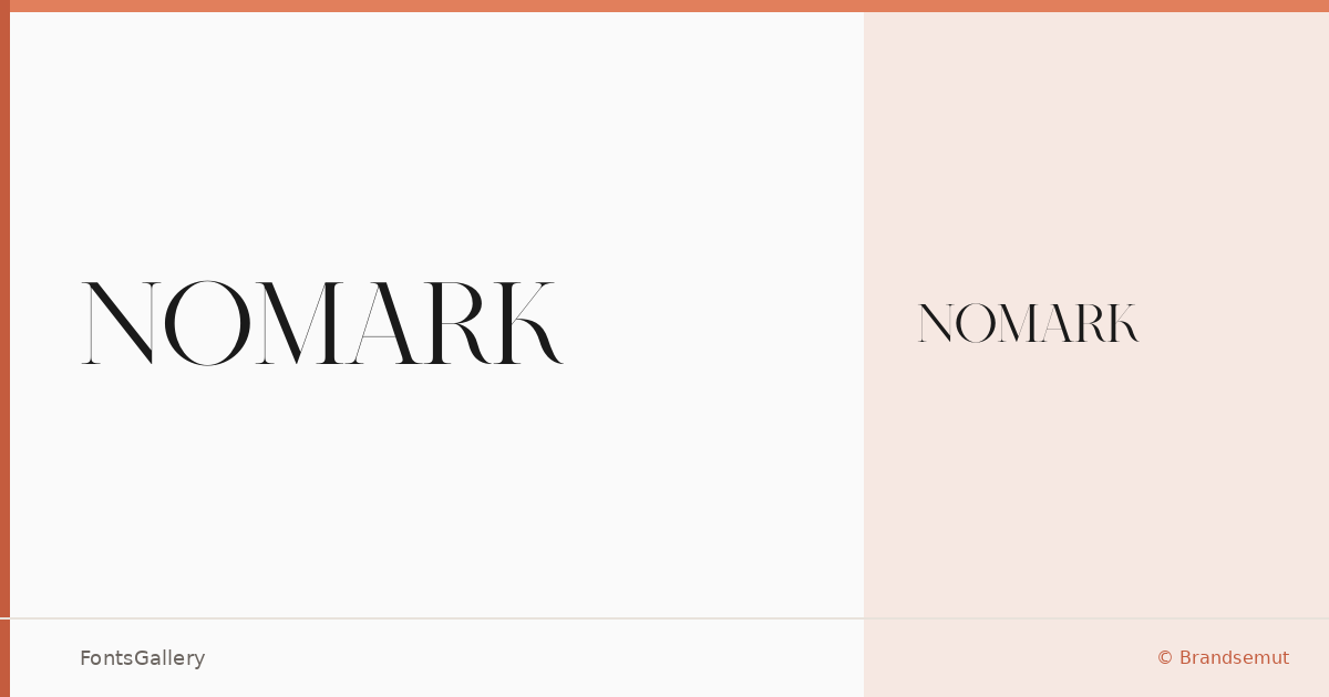 Nomark font family banner