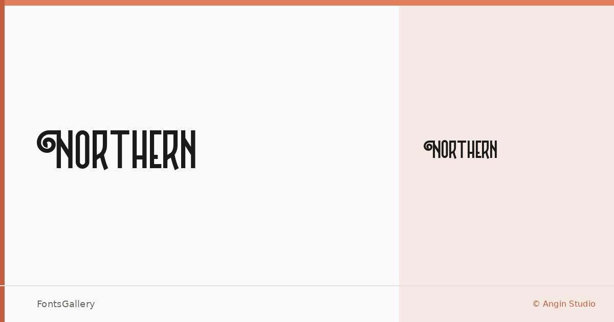 Northern font family banner