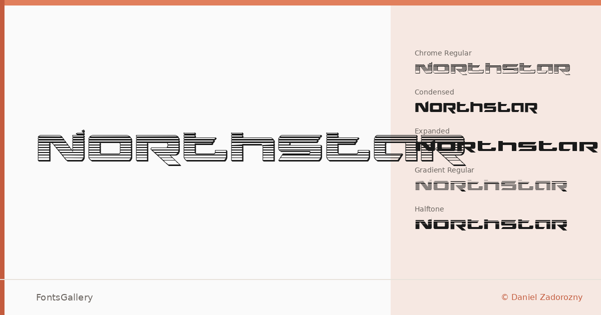 Northstar font family banner