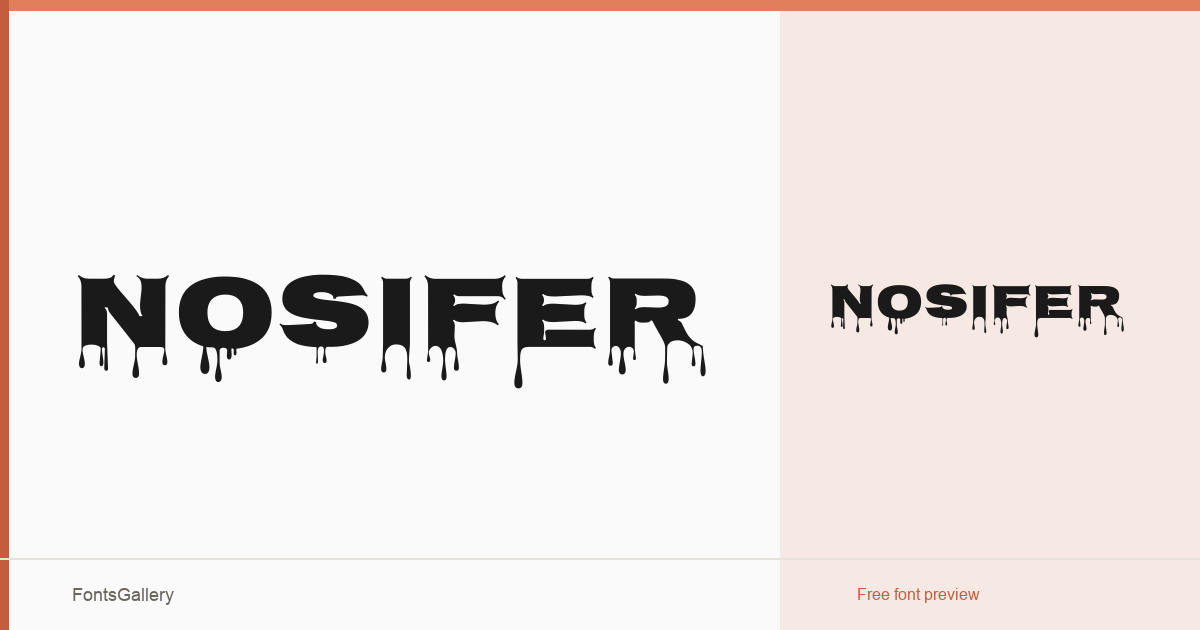 Nosifer font family banner