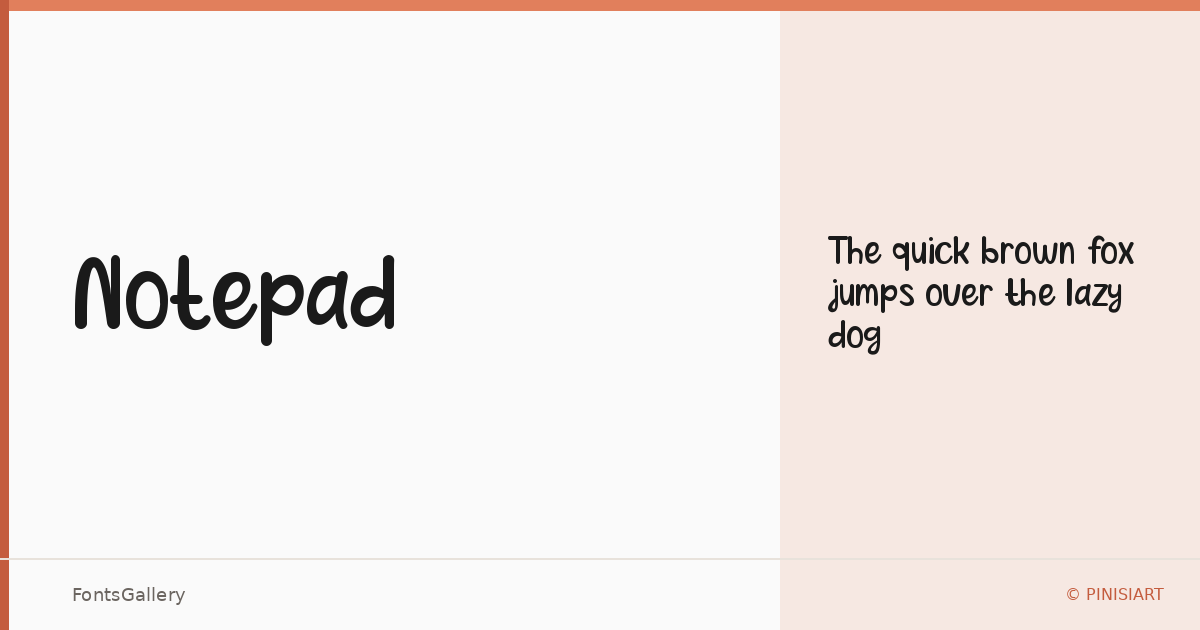 Notepad font family banner