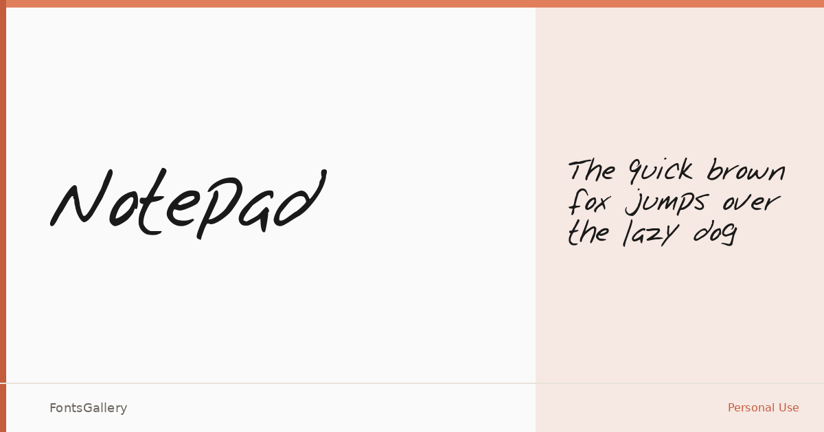Notepad font family banner