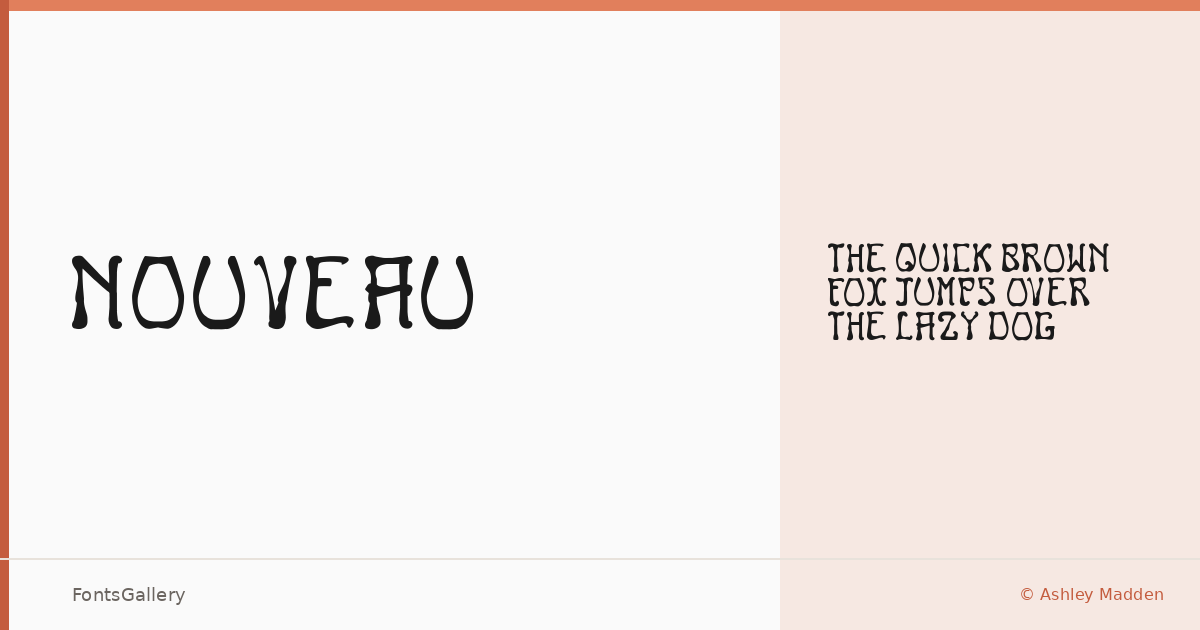 Nouveau font family banner