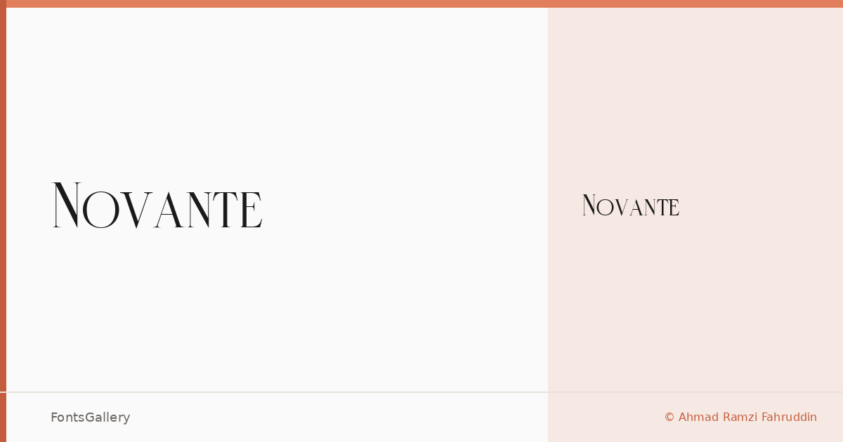 Novante font family banner