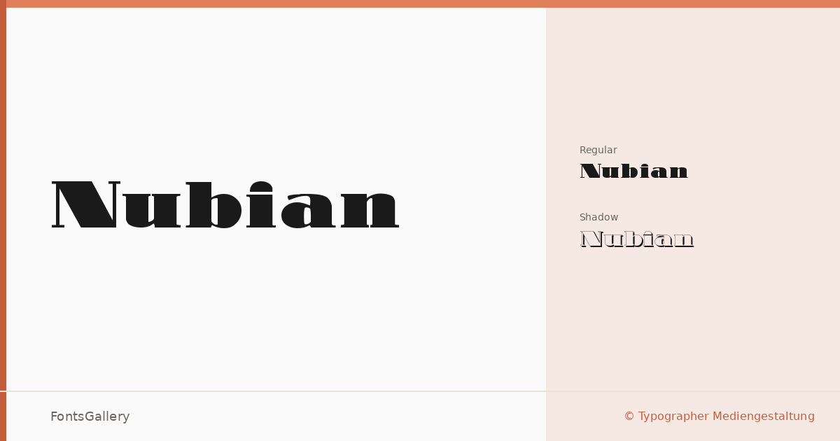 Nubian font family banner