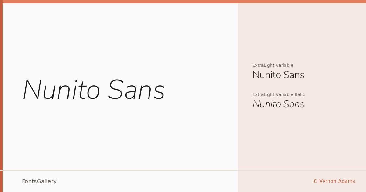 Nunito Sans font family banner