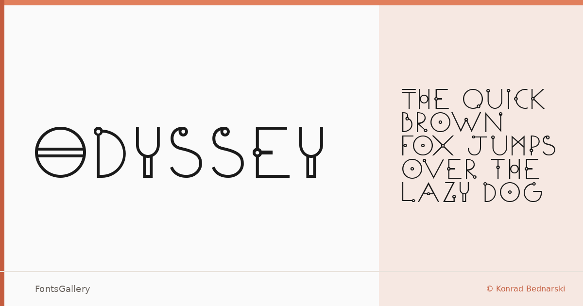 Odyssey font family banner