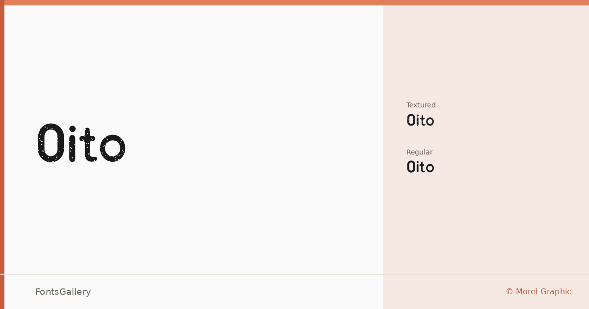Oito font family banner