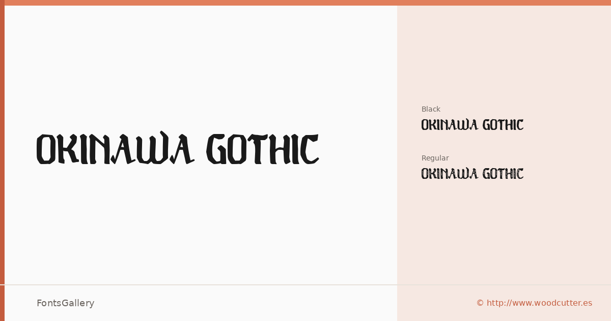 Okinawa Gothic font family banner