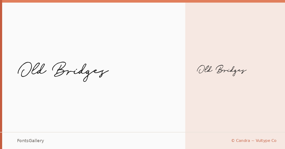 Old Bridges font family banner
