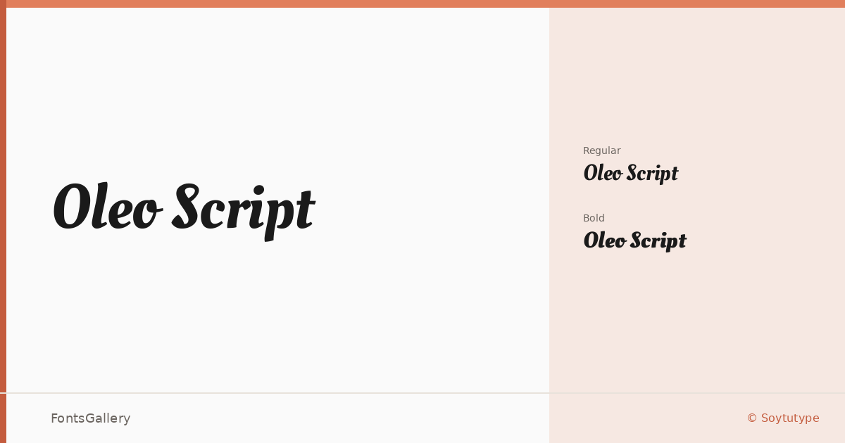 Oleo Script font family banner