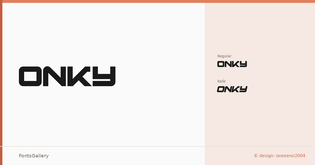 Onky font family banner