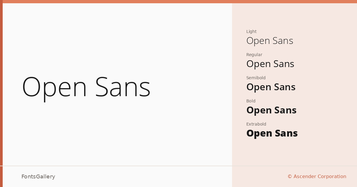 Open Sans font family banner