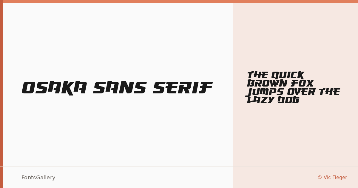 Osaka Sans Serif font family banner