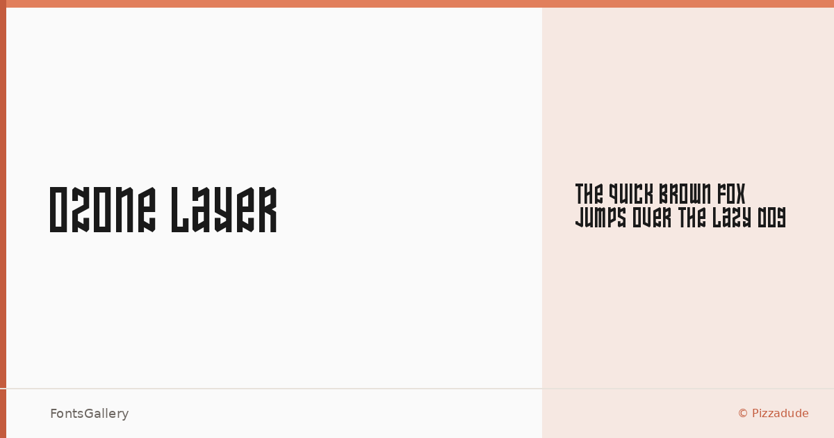 Ozone Layer font family banner