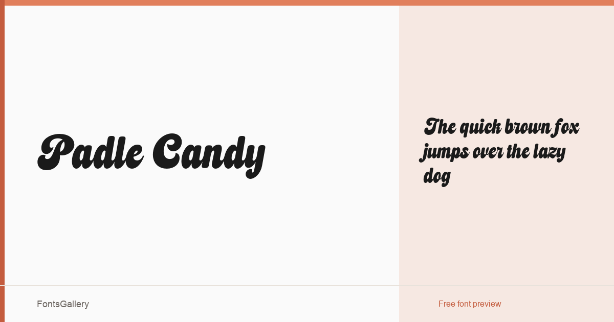 Padle Candy font family banner