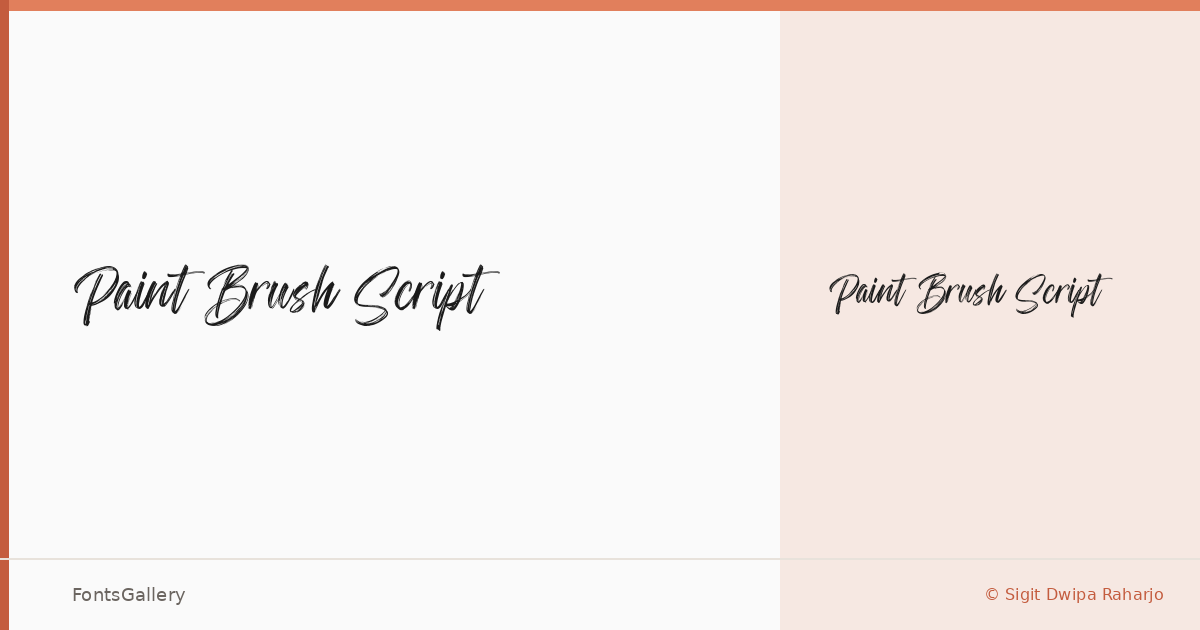 Paint Brush Script font family banner