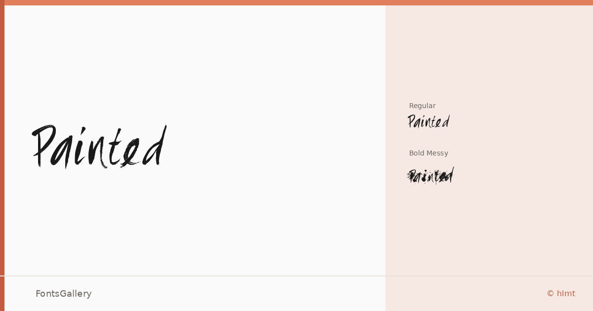 Painted font family banner