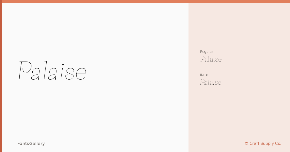 Palaise font family banner
