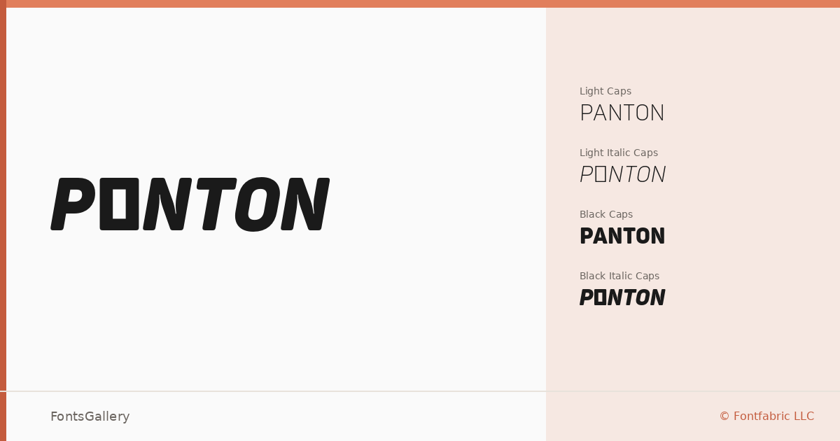 Panton font family banner