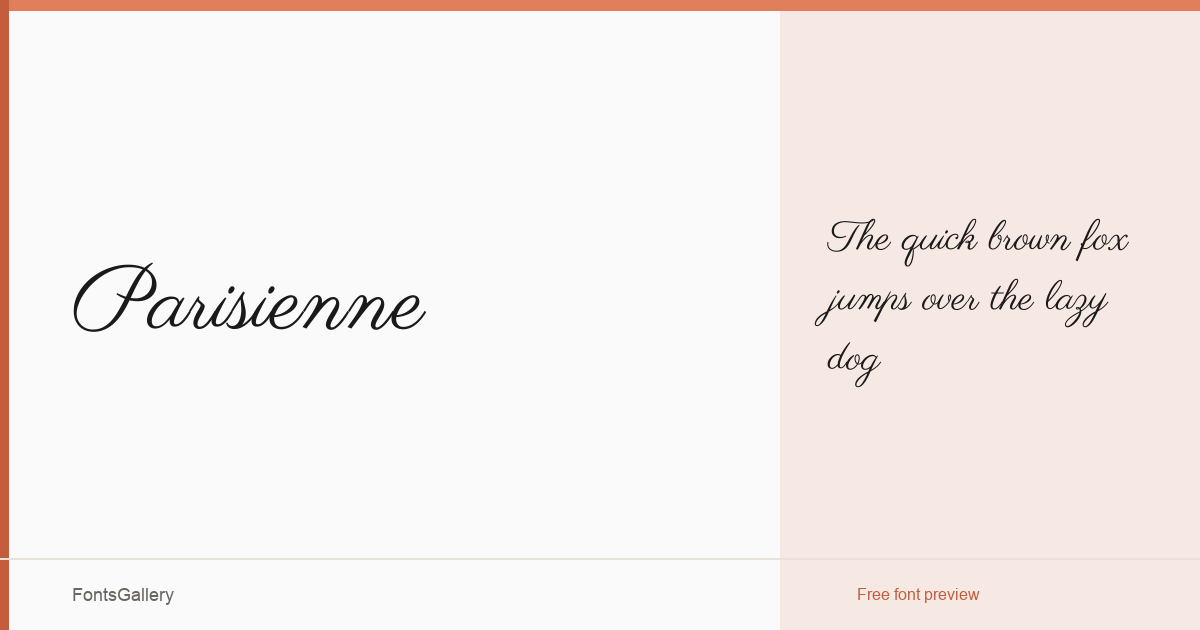 Parisienne font family banner