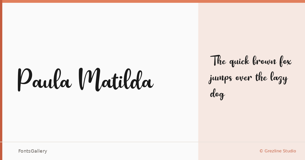 Paula Matilda font family banner