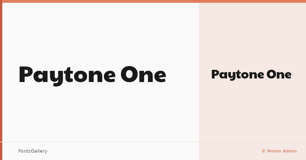 Paytone One font family banner
