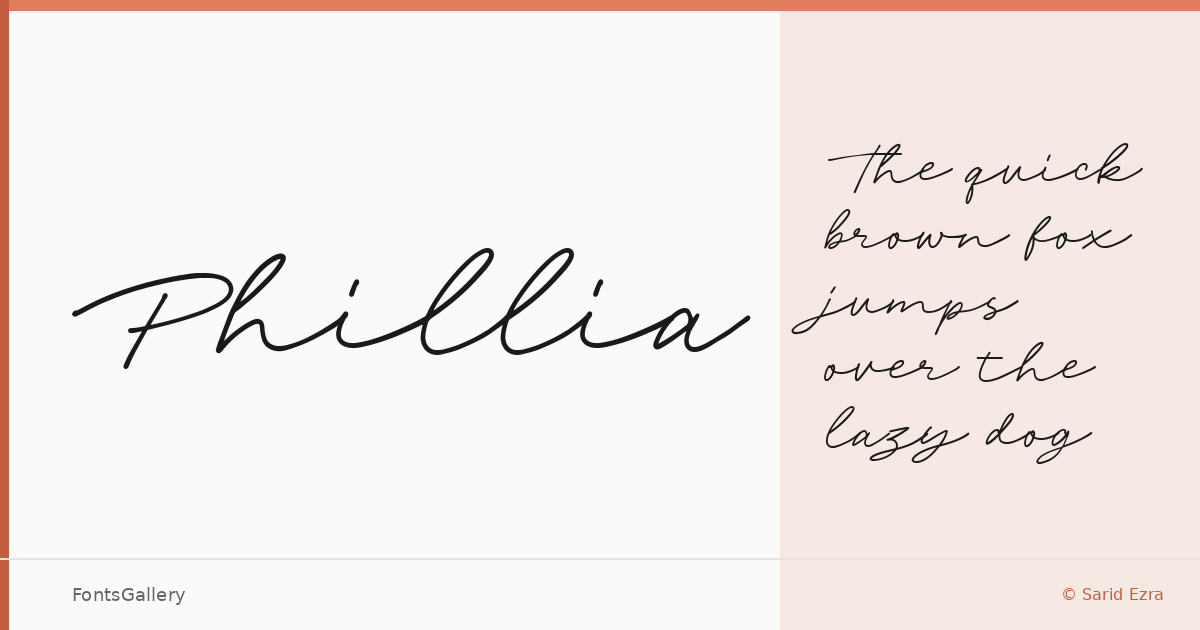 Phillia font family banner