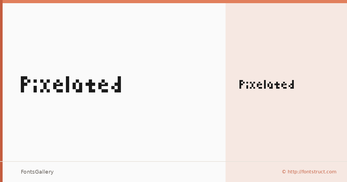 Pixelated font family banner