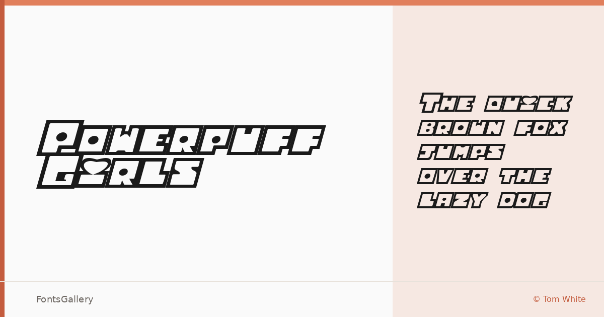 Powerpuff Girls font family banner